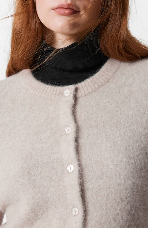 & Other Stories Alpaca & Wool Blend Cardigan In Mole Dusty Light