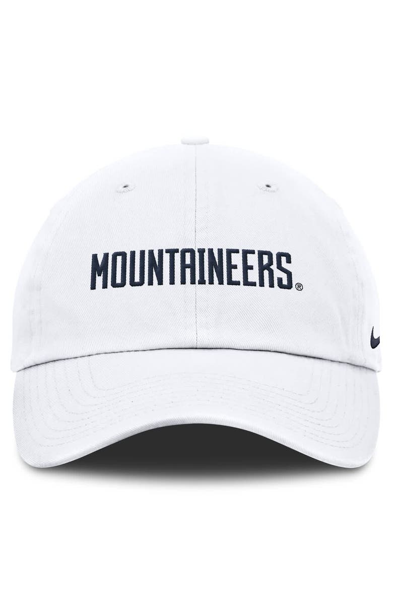Nike Men's Nike White West Virginia Mountaineers Core Club Mascot Wordmark Adjustable Hat, Alternate, color, 