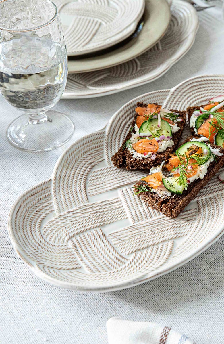 Juliska Le Panier Mystic Knot Hostess Tray, Alternate, color, Whitewash