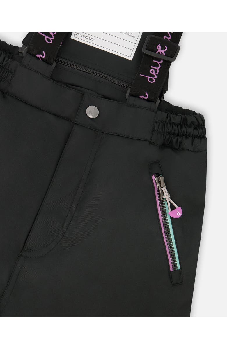 Deux par Deux Girl Two-Piece Play Snowsuit with Jacket, Alternate, color, Black