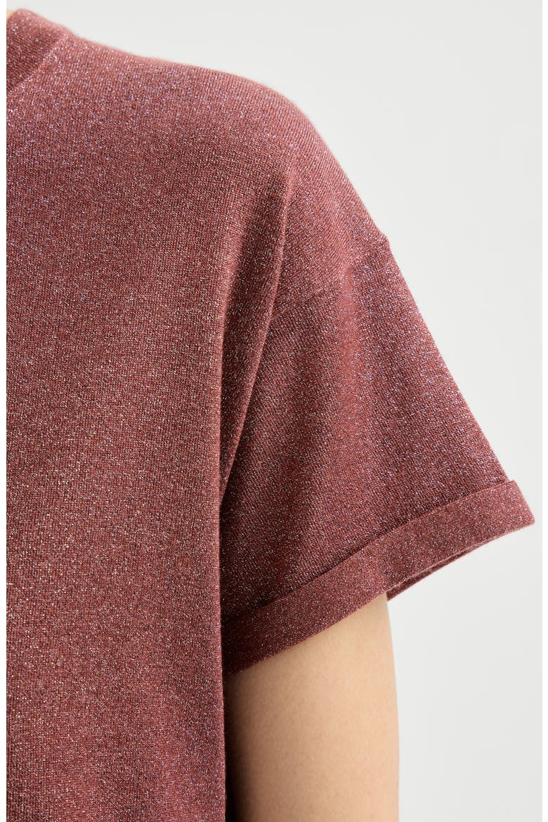 Cashmere and silk lightweight sweater, Alternate, color, Orange