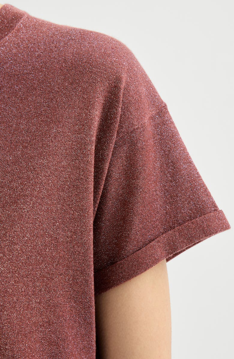 Brunello Cucinelli Cashmere and silk lightweight sweater, Alternate, color, Orange