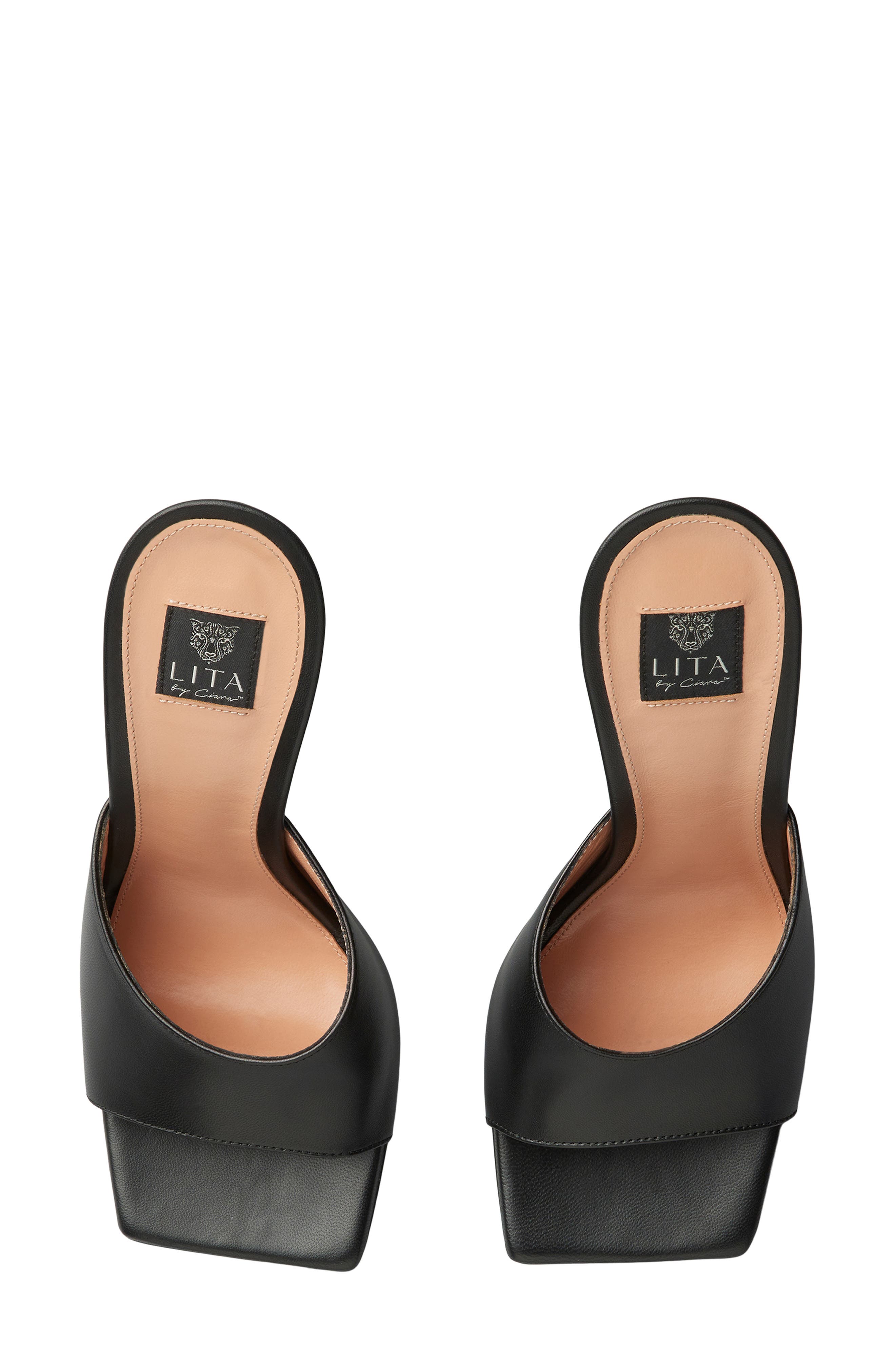 LITA by Ciara Solid Square Toe Slide Sandal, Alternate, color, 