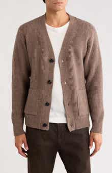 MERZ B SCHWANEN Relaxed Wool & Cashmere Rib Cardigan