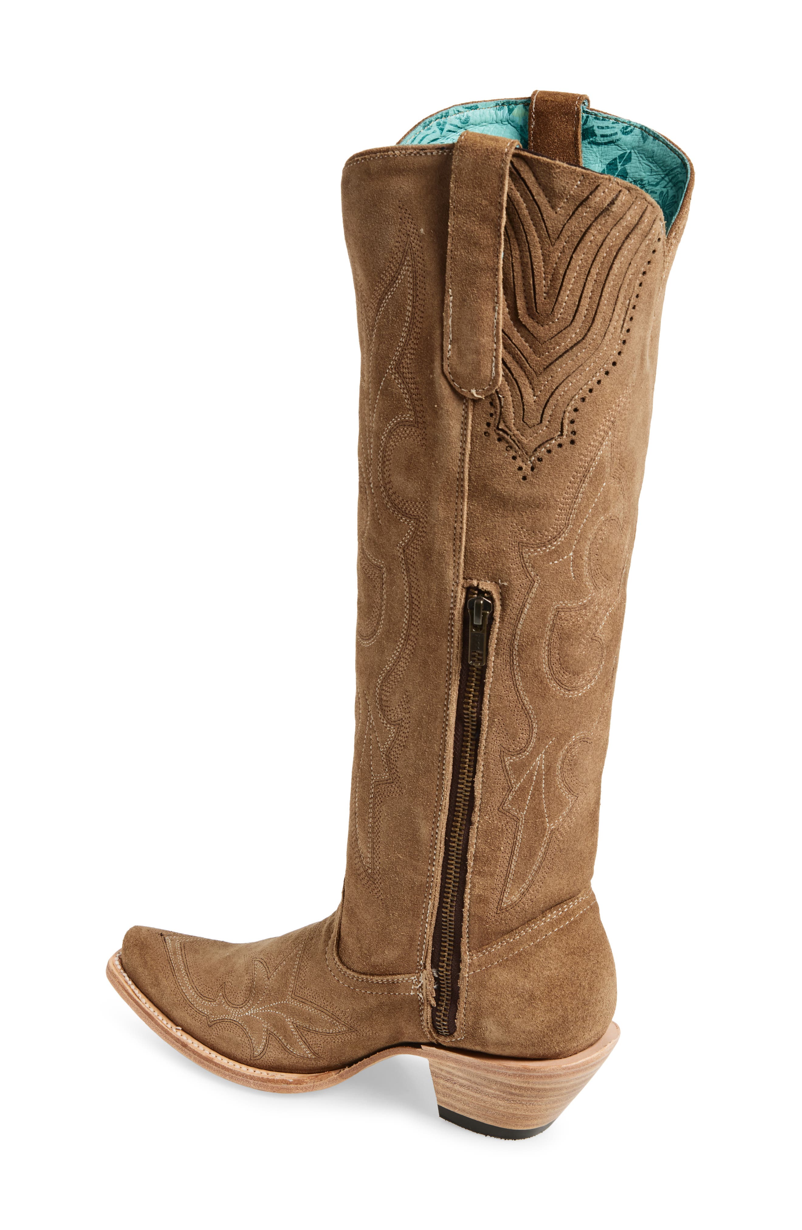CORRAL Knee High Western Boot, Alternate, color, Sand