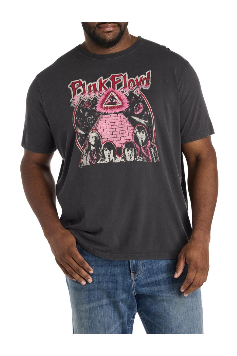 Big & Tall  Pink Floyd Graphic Tee, Main, color, JET BLACK