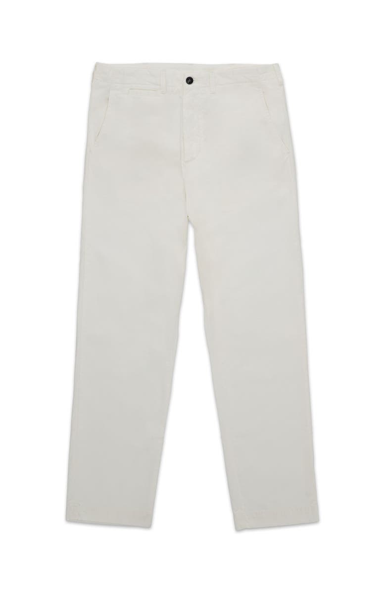 Fortela Wallace Twill Cotton Trousers, Main, color, White