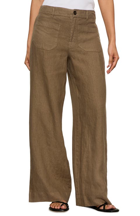 The Marine Linen Wide Leg Pants