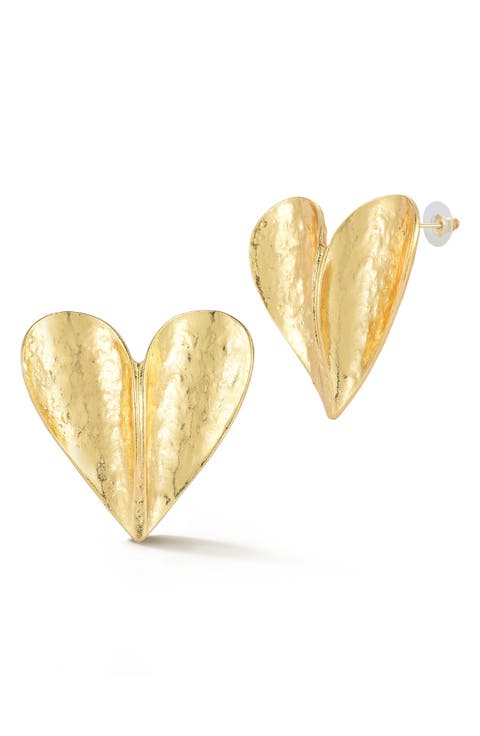 Heart Statement Stud Earrings