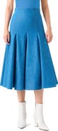 Akris Denim Godet Skirt