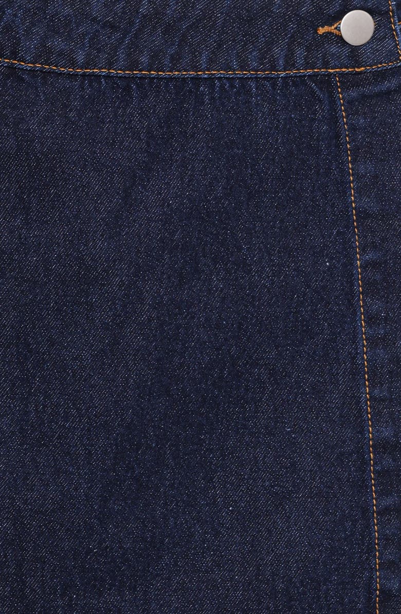 Petal & Pup Evanna Denim Wrap Miniskort, Alternate, color, Dark Wash