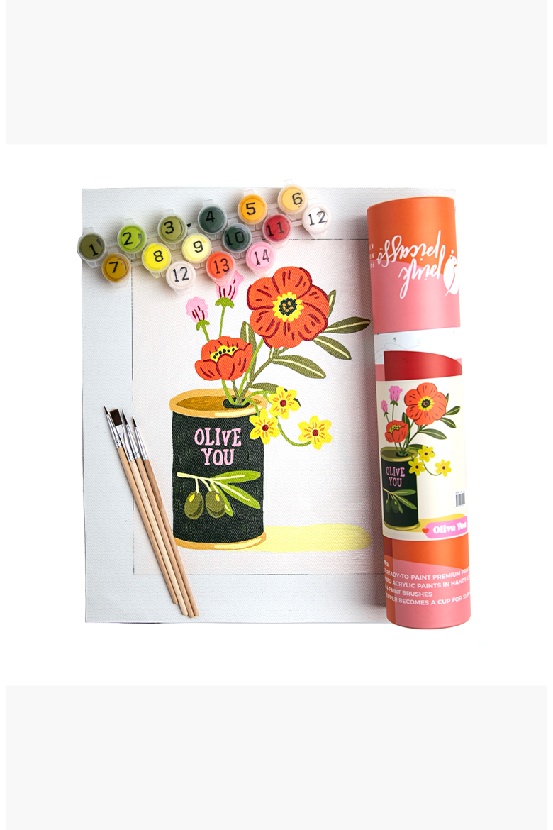 Olive You Paint by Numbers Kit, Alternate, color, Olive You