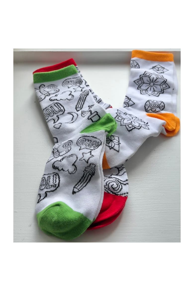 Doodle Socks DIY Color Your Own Socks Craft Set, Kids 3+, Alternate, color, Multicolored