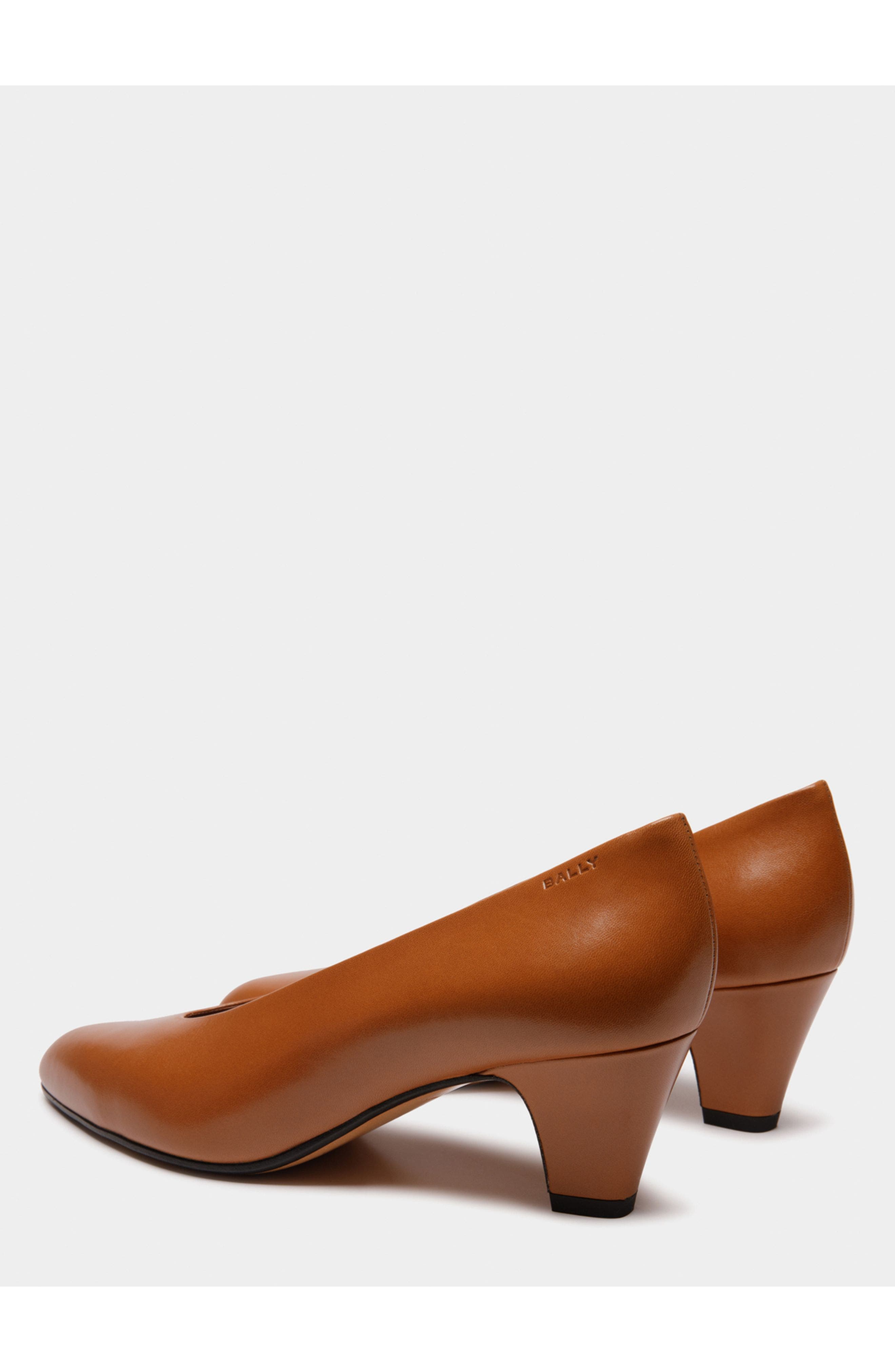 Bally Alva Pump in Leather, Alternate, color, Brown