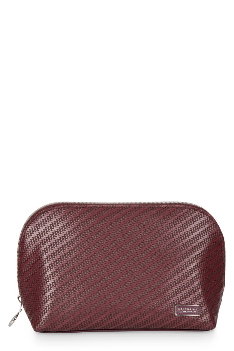 Lola Makeup Bag, Main, color, RUBY ROYALE