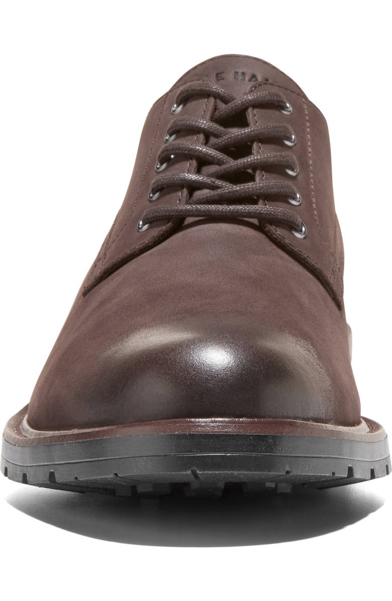 Cole Haan Chamberlin Grand Plain Toe Derby, Alternate, color, Dark Chocolate Nubuck / Black