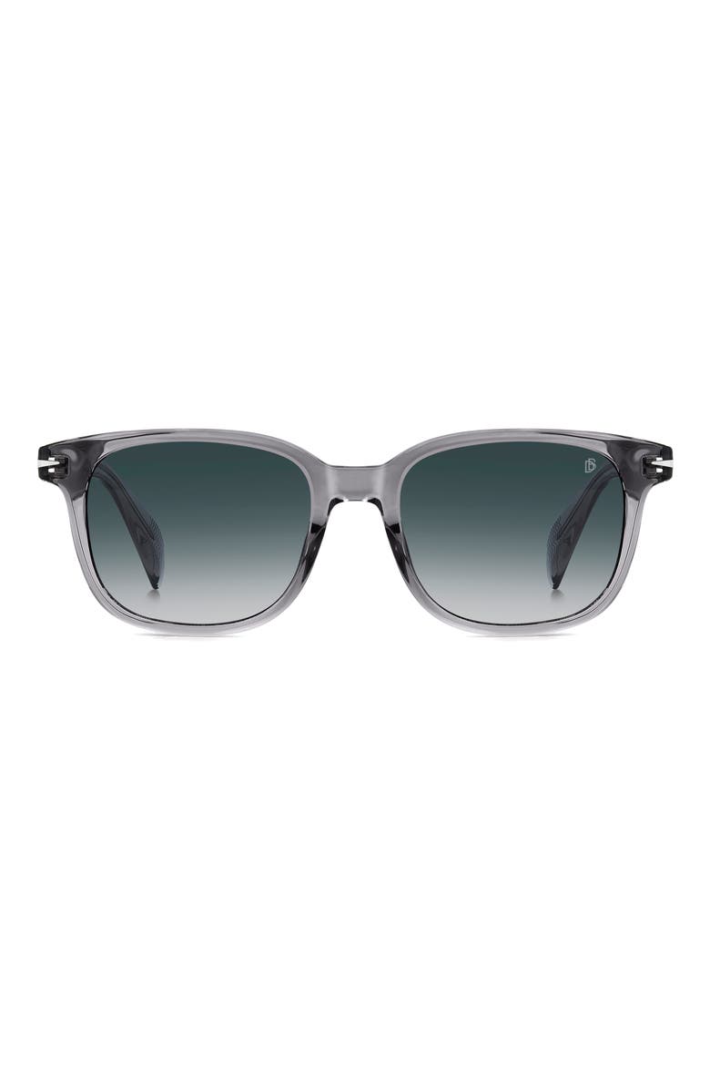 53mm Rectangular Sunglasses, Main, color, GREY/ DARK BLUE SF