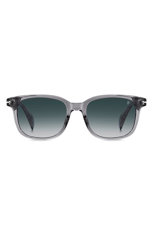 David Beckham Eyewear 53mm Rectangular Sunglasses In Grey/dark Blue Sf