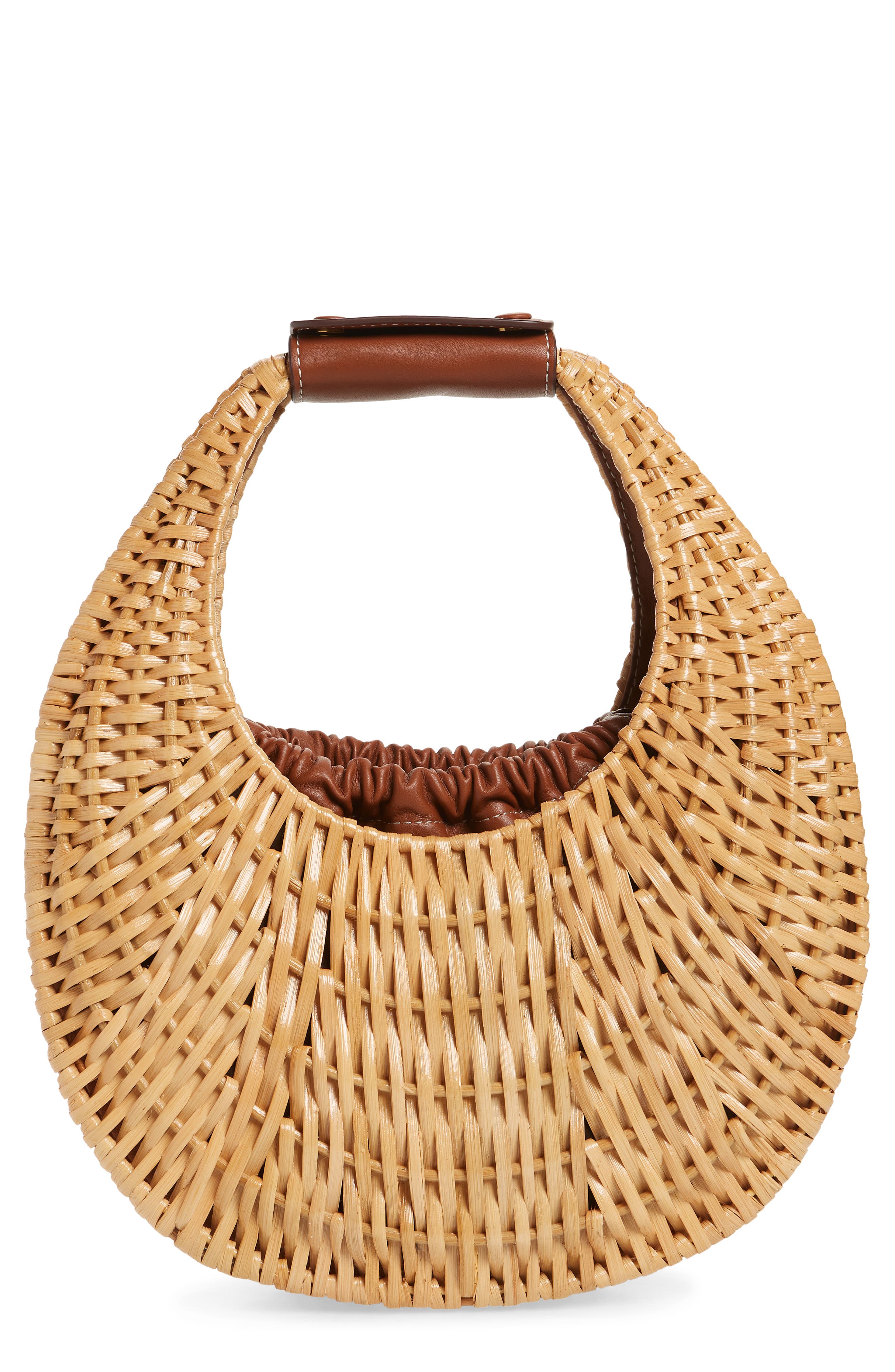 STAUD Rattan Moon Bag, Main, color, 
