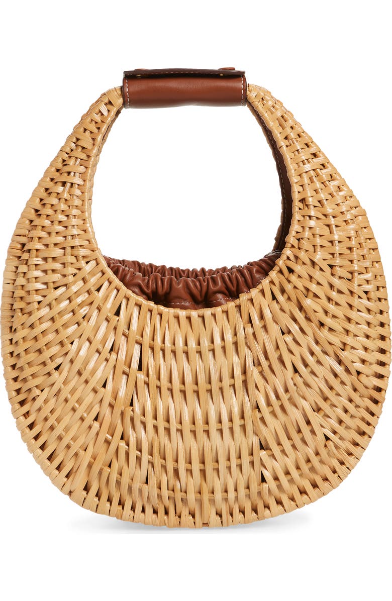 STAUD Rattan Moon Bag, Main, color,