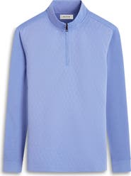 Bugatchi Quilted Quarter Zip Performance Pullover