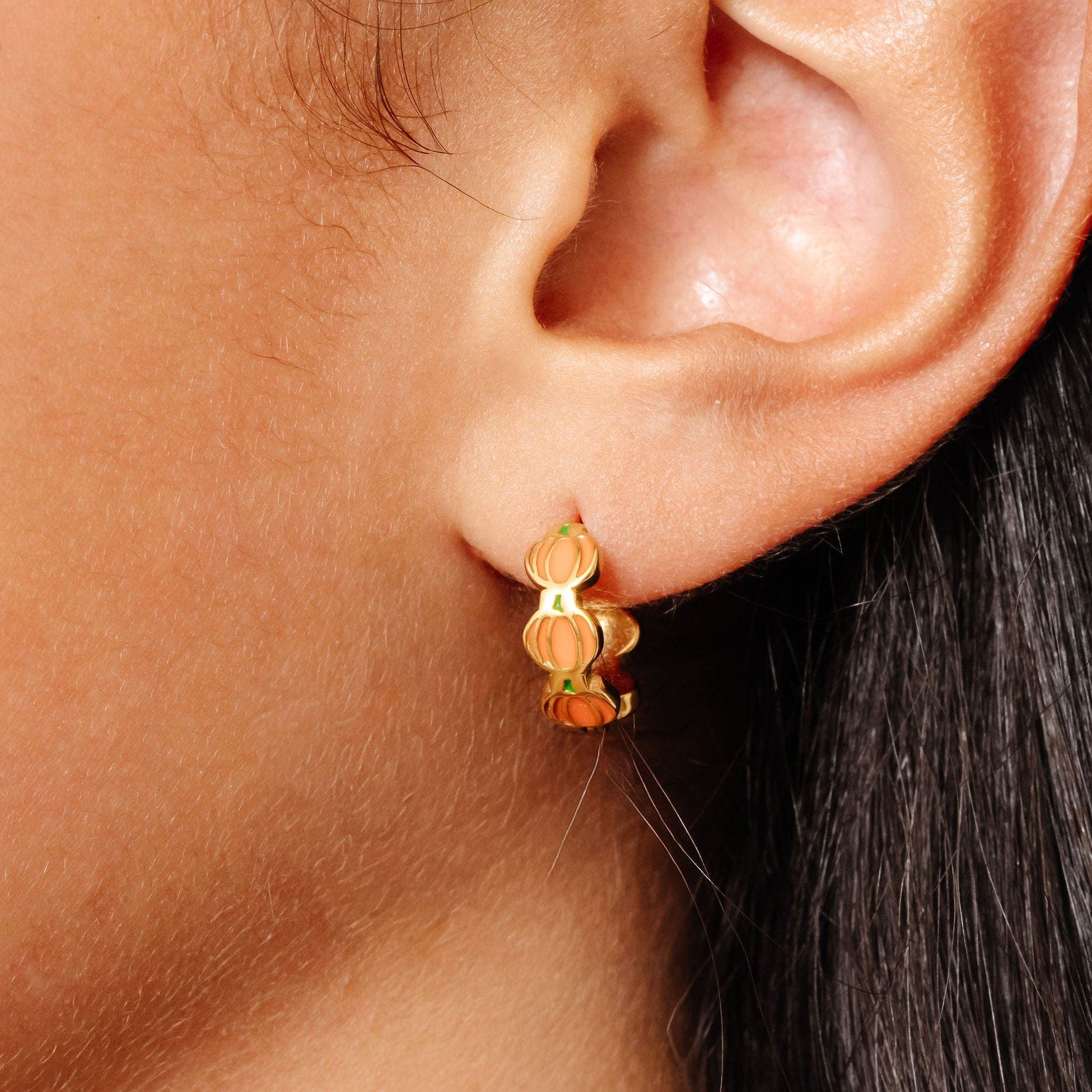 Pip Pop Ghost & Pumpkin Hoop Earring Set | Nordstrom