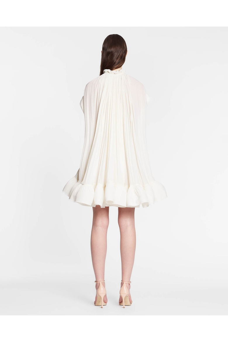 Short Charmeuse Dress, Alternate, color, Off White