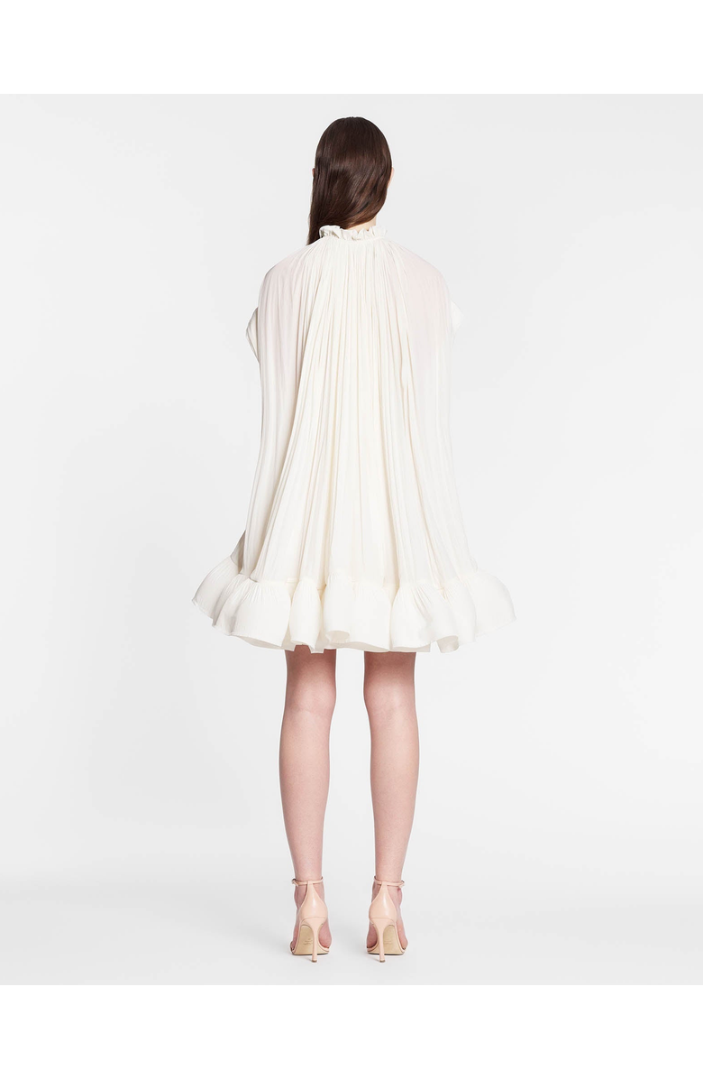 Lanvin Short Charmeuse Dress, Alternate, color, Off White