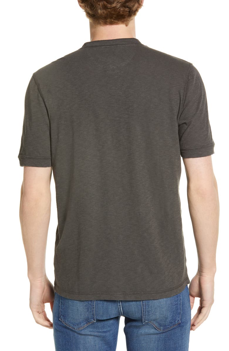 Faherty Short Sleeve Heathered Cotton Blend Henley, Alternate, color,