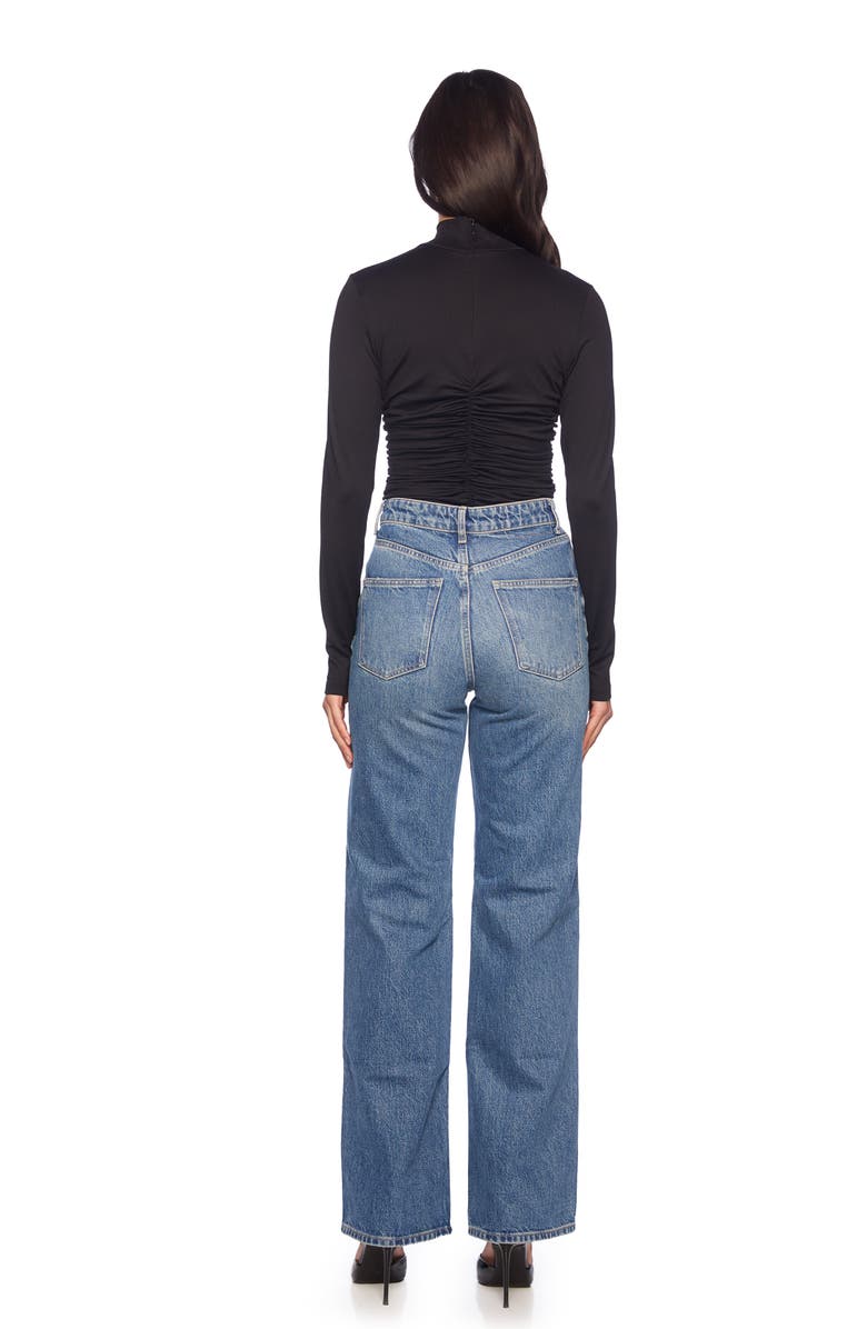 Susana Monaco Ruched Front Mock Neck Top, Alternate, color,