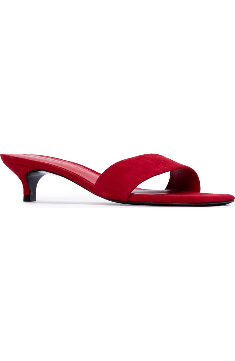 BLACK SUEDE STUDIO Avery 35 Suede, Alternate, color, Cherry Suede