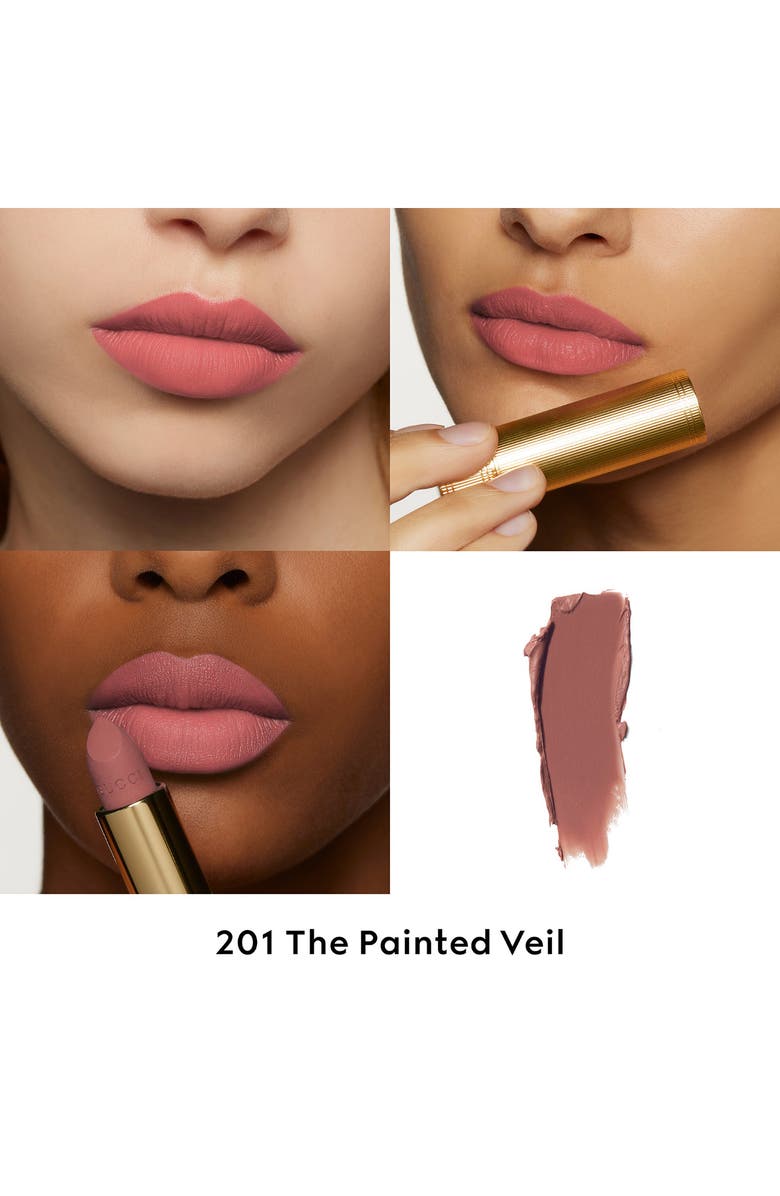 Gucci Rouge à Lèvres Mat Matte Lipstick, Alternate, color, 201 The Painted Veil