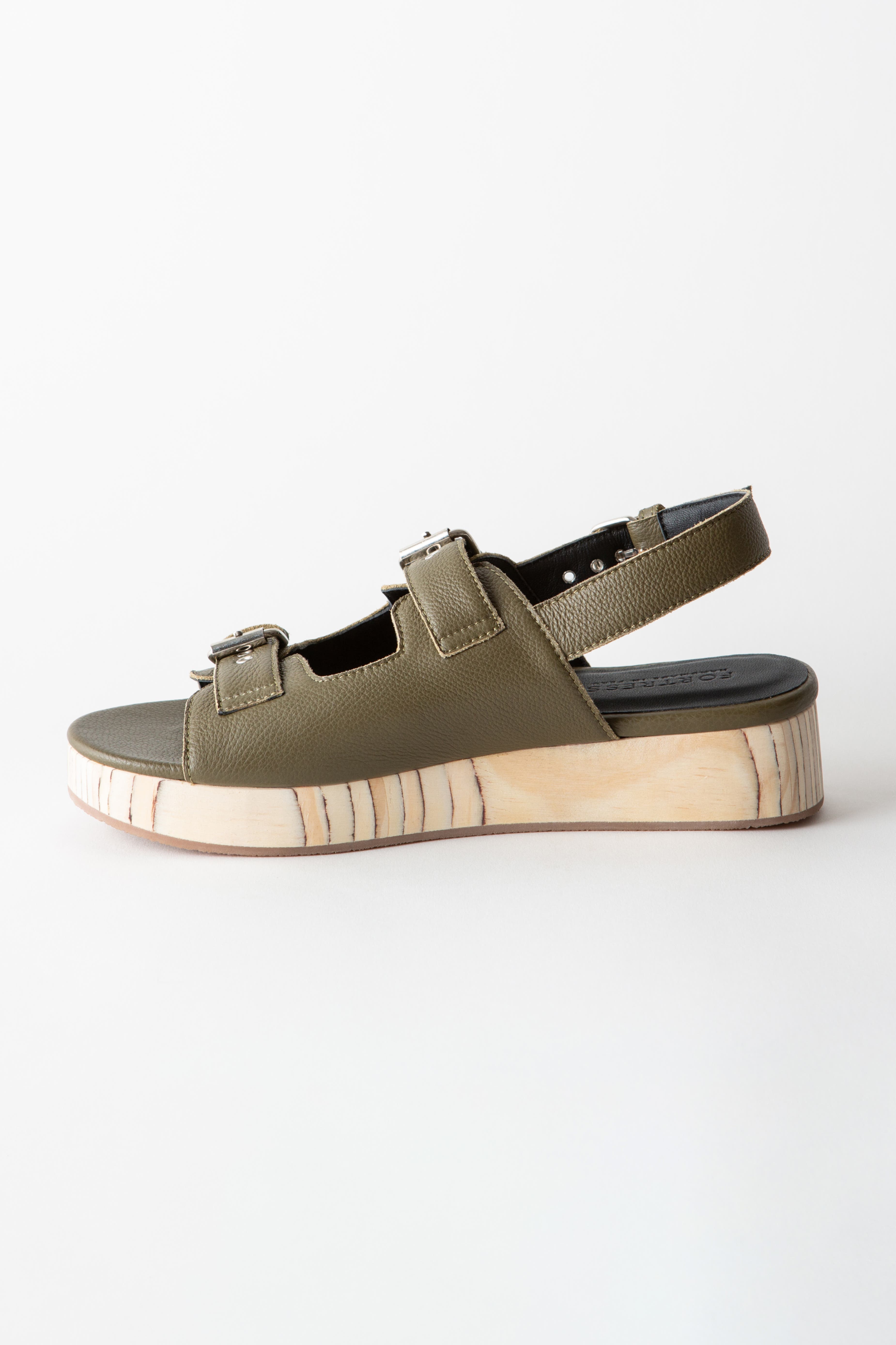 Leja Flatform Sandal, Alternate, color, Cactus Grained Nappa