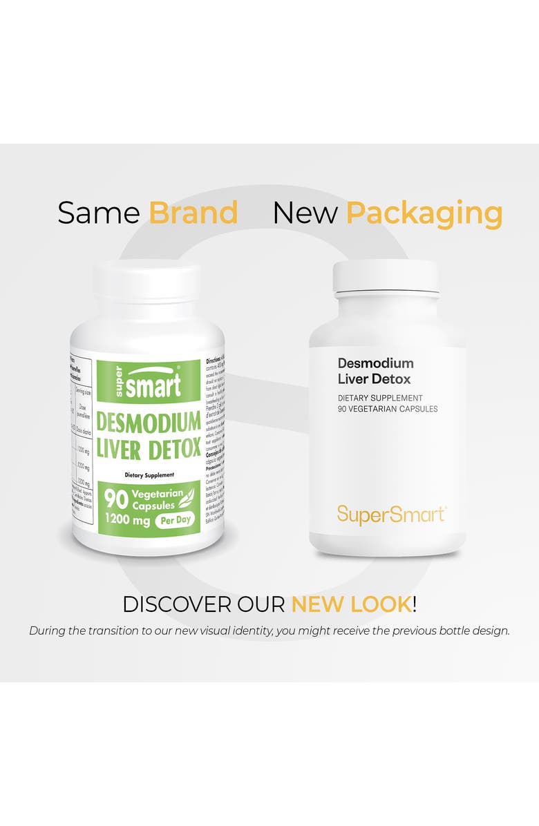SuperSmart Desmodium Liver Detox 1200mg, Alternate, color, NO COLOR