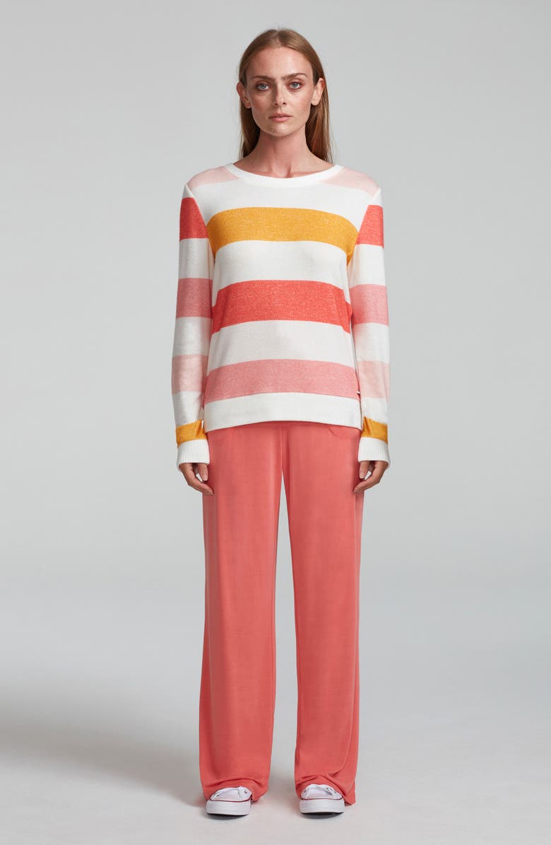 Andrew Marc Stripe Hachi Sweater, Alternate, color, Glow