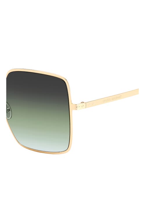 Shop Isabel Marant 52mm Gradient Square Sunglasses In Gold Green Gray Green