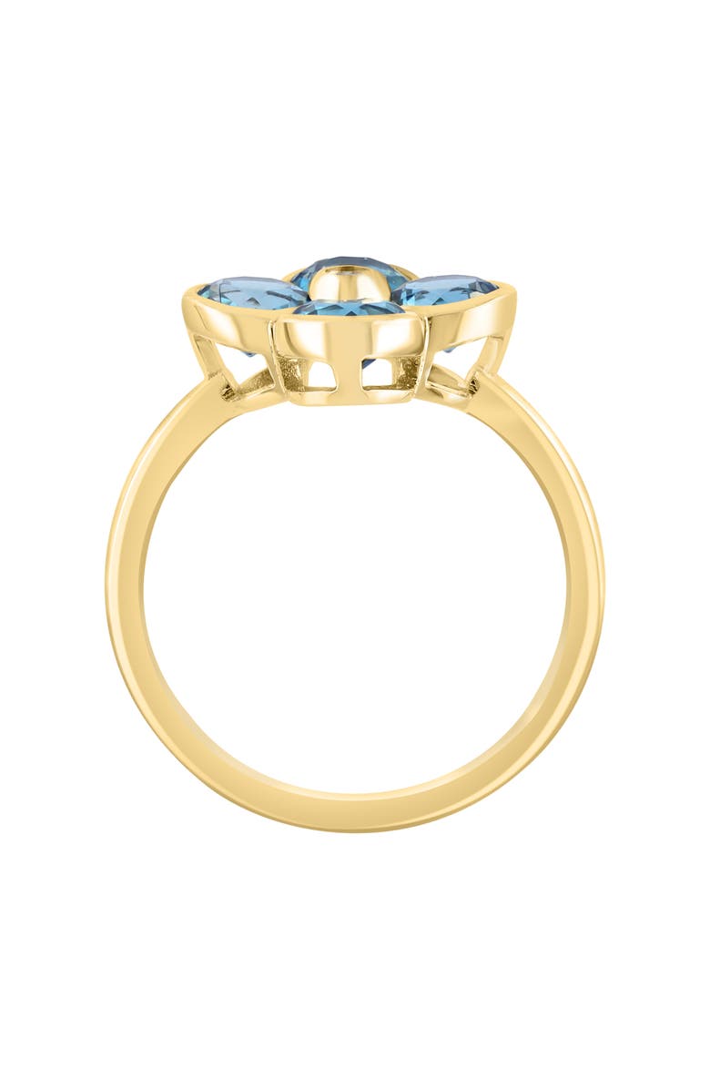 EFFY 14K Yellow Gold Semiprecious Stone & Diamond Flower Ring - 0.02ct., Alternate, color, 