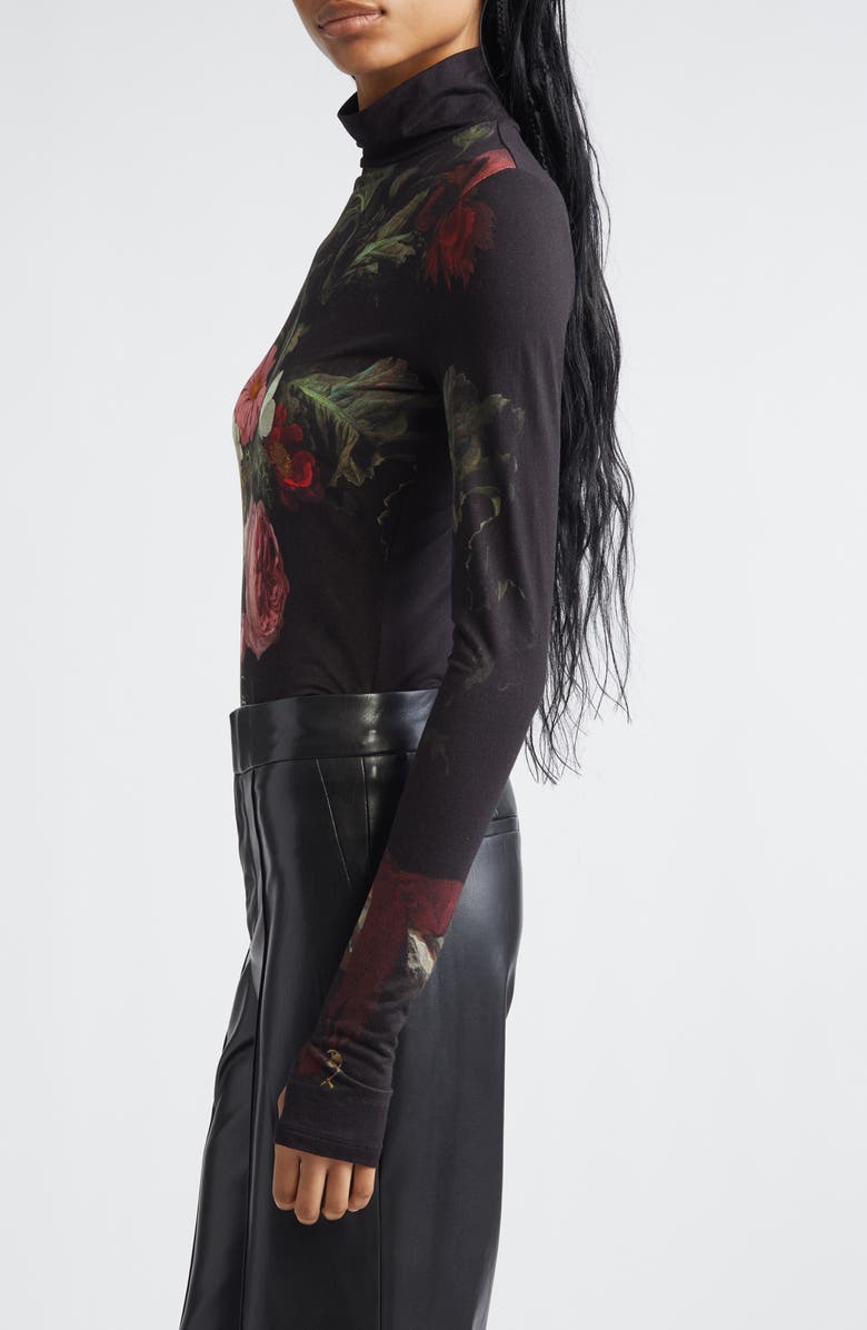 Alice + Olivia Delaina Print Turtleneck Top, Alternate, color, Be Still