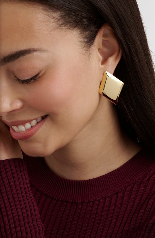 Ted Baker Georgie Large Diamond Shape Stud Earrings In Gold