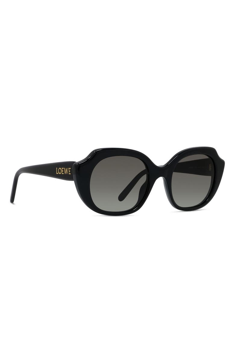 Loewe Slim 50mm Geometric Sunglasses, Alternate, color, Shiny Black / Gradient Smoke