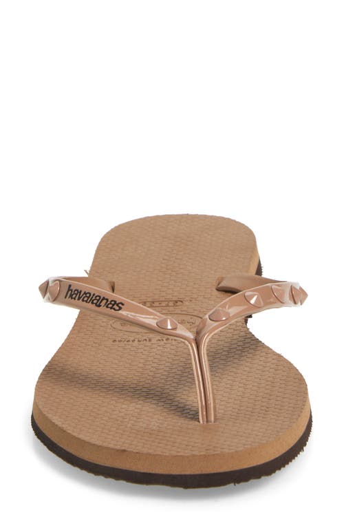 Havaianas You Spikes Flip Flop In Gold