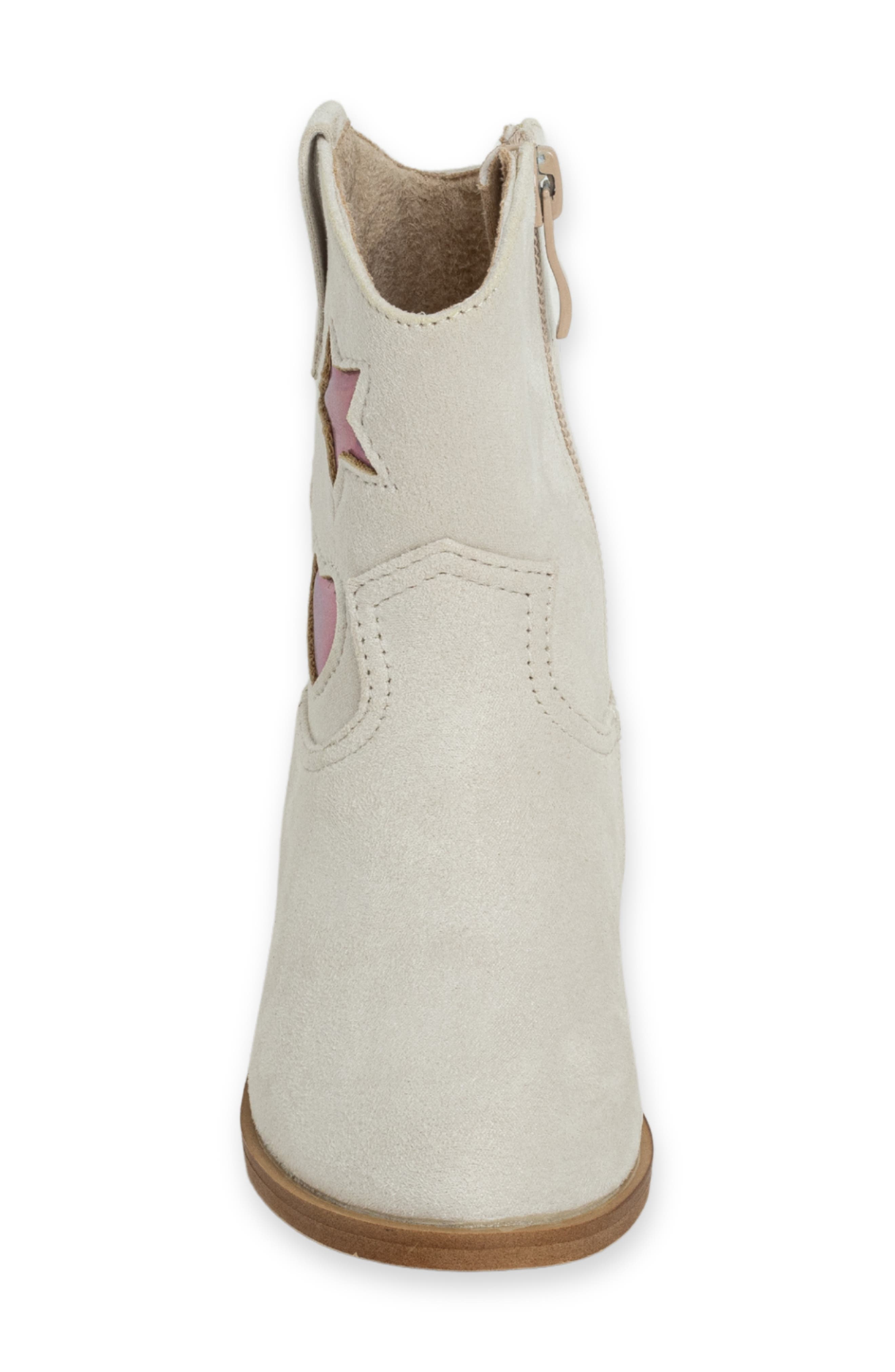 Kids' Zimba Mini Faux Leather Western Boot, Alternate, color, LIGHT GREY SUEDE