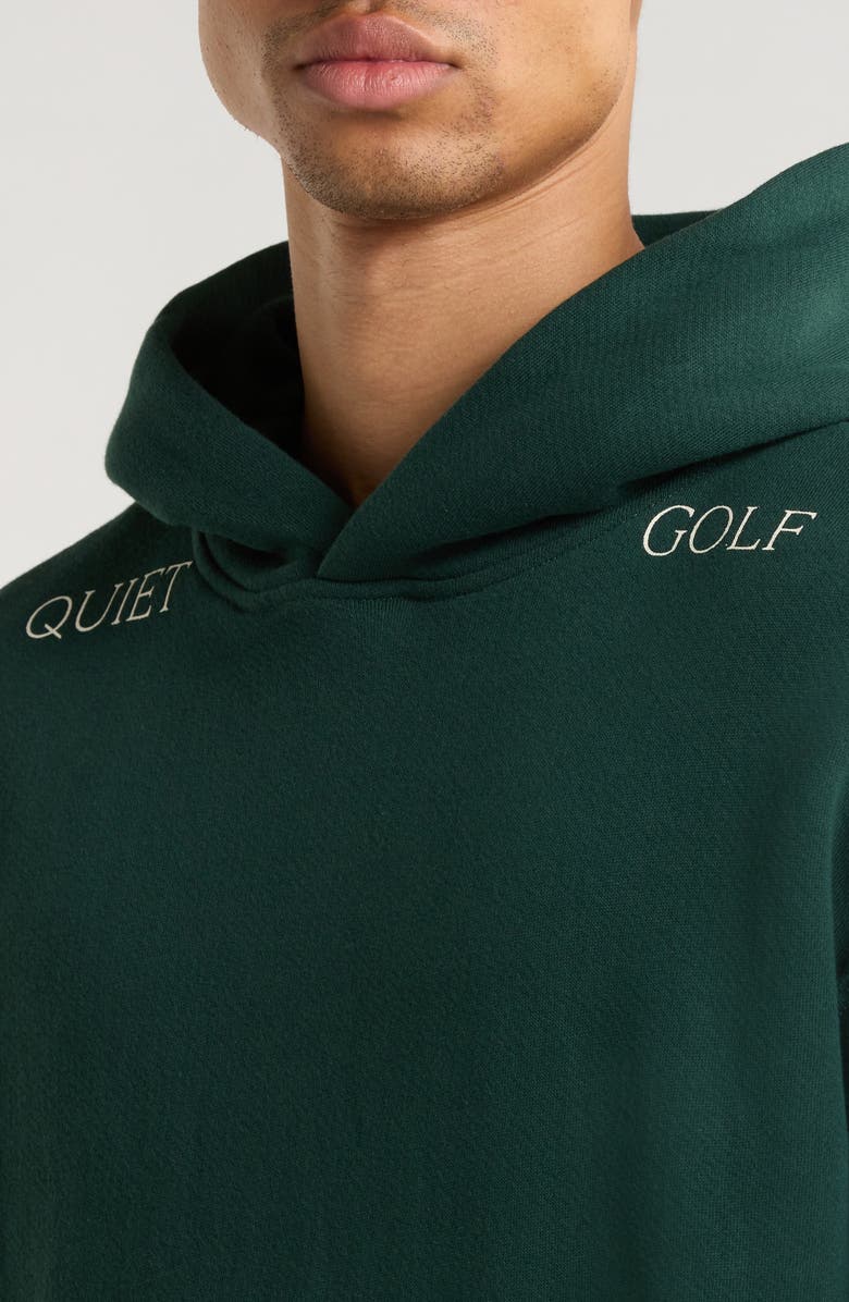 Quiet Golf Logo Hoodie, Alternate, color, Forest