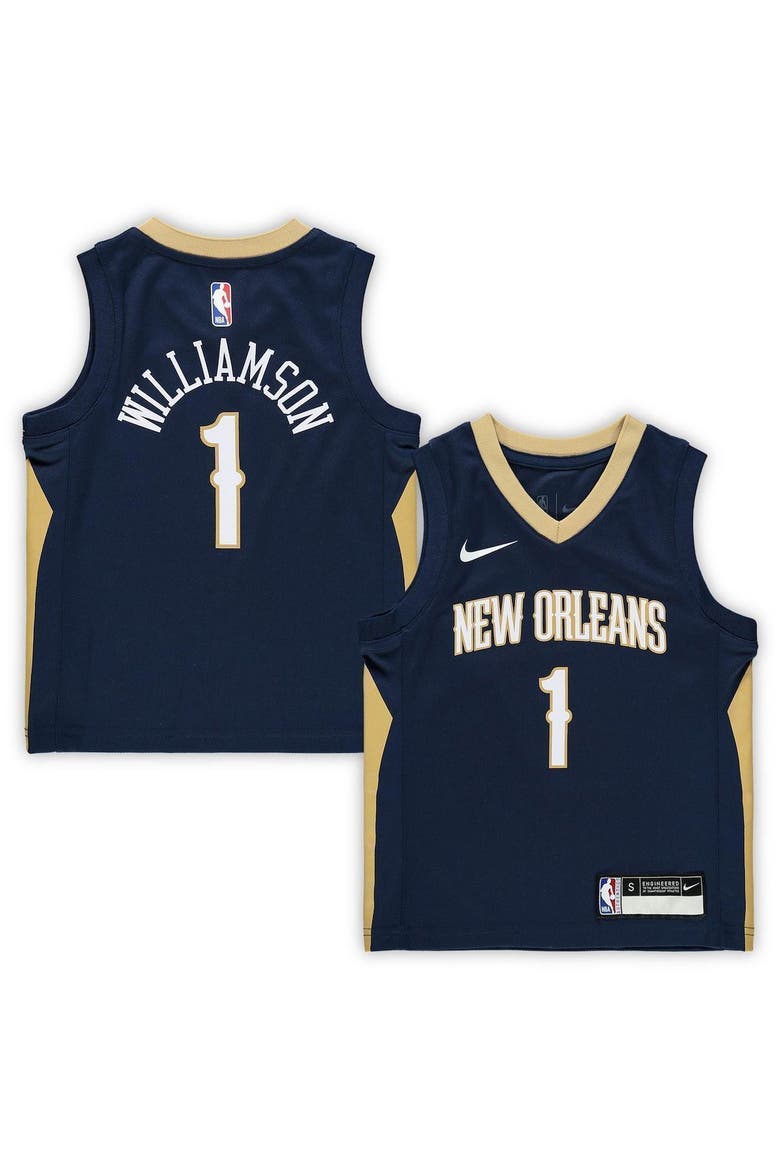 Preschool Nike Zion Williamson Navy New Orleans Pelicans Replica Jersey - Icon Edition, Main, color, NAVY