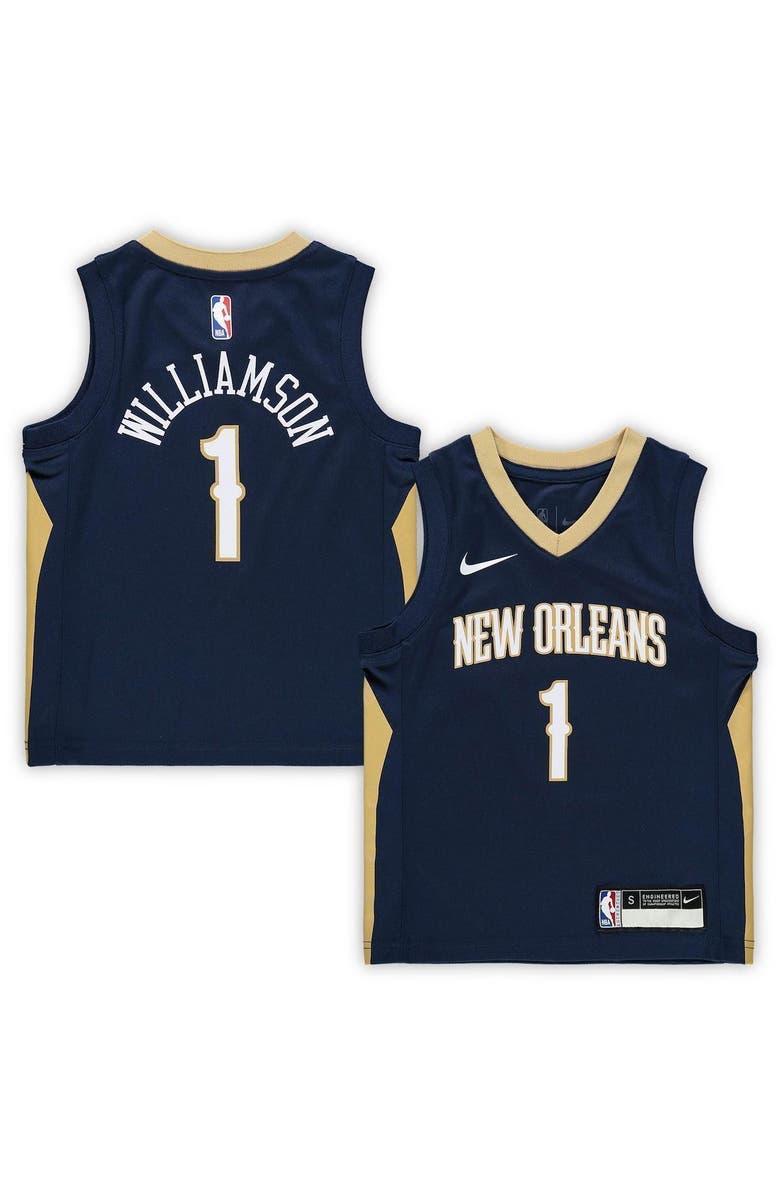 Nike Preschool Nike Zion Williamson Navy New Orleans Pelicans Replica Jersey - Icon Edition, Main, color, 