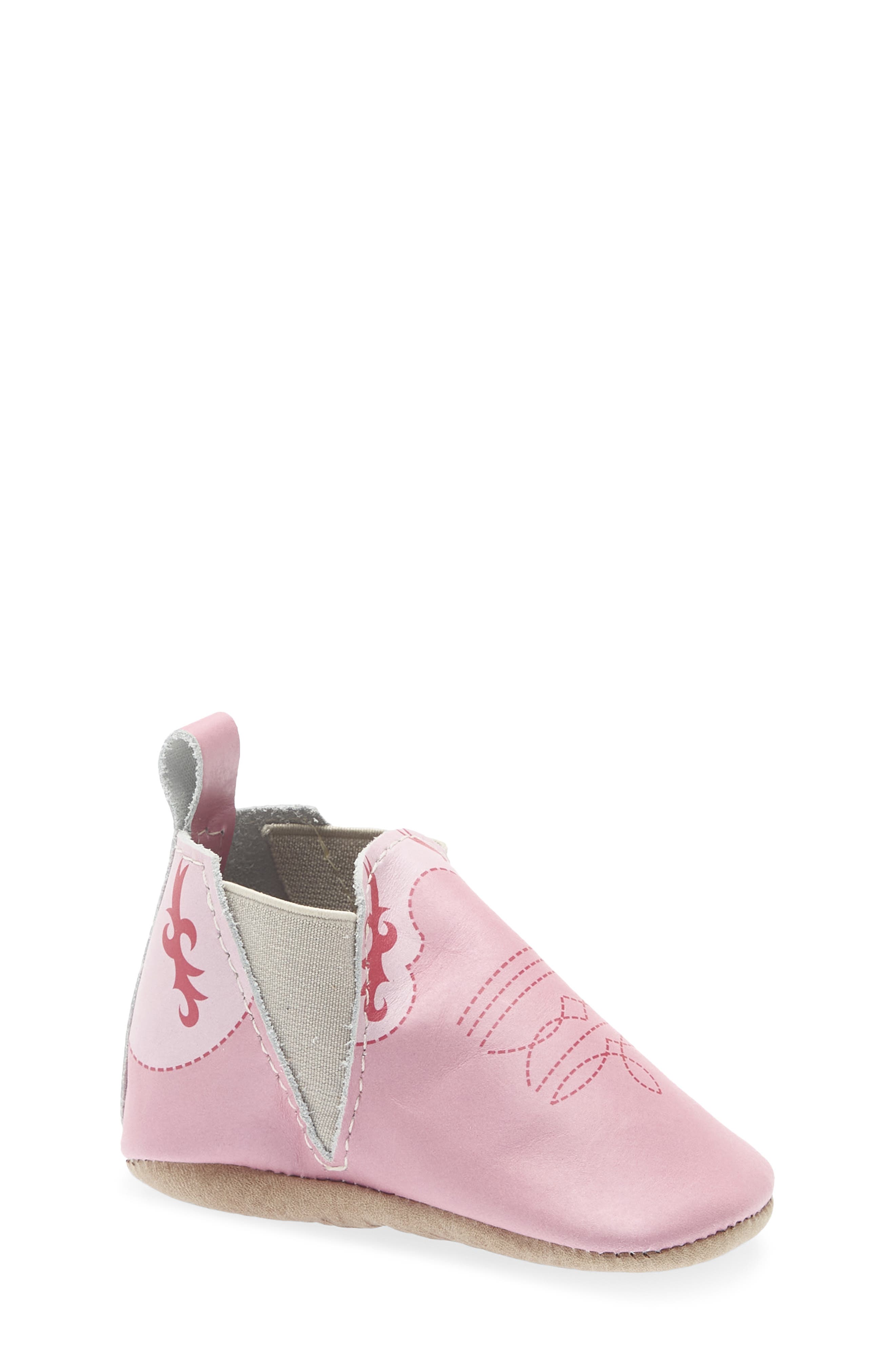 Kids' Cowboy Chelsea Leather Boot, Main, color, BUBBLEGUM COWBOY