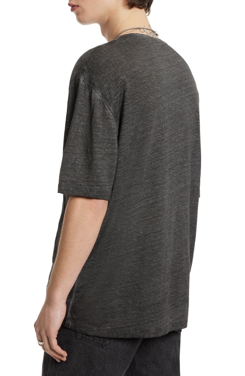 John Varvatos Dyer Regular Fit Linen Henley Shirt, Alternate, color,