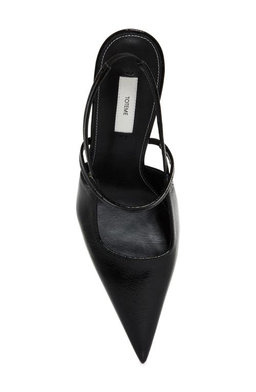 Totême Toteme Sharp Pointed Toe Slingback Pump In Black