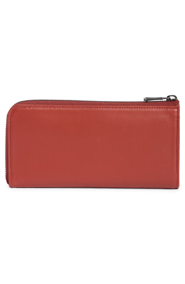 Longchamp Le Pilage Cuir Zip Wallet, Alternate, color, Sienna