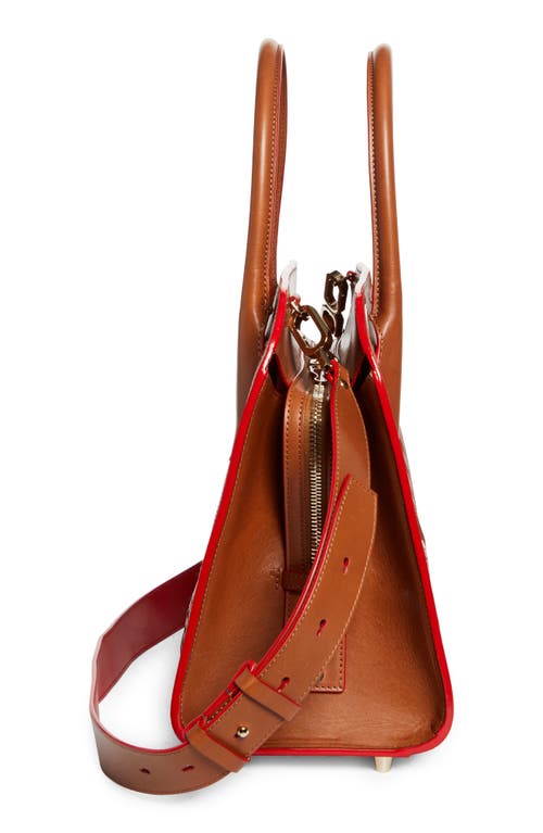 Christian Louboutin Medium Eloise Gaagal Leather Top Handle Bag In Brown